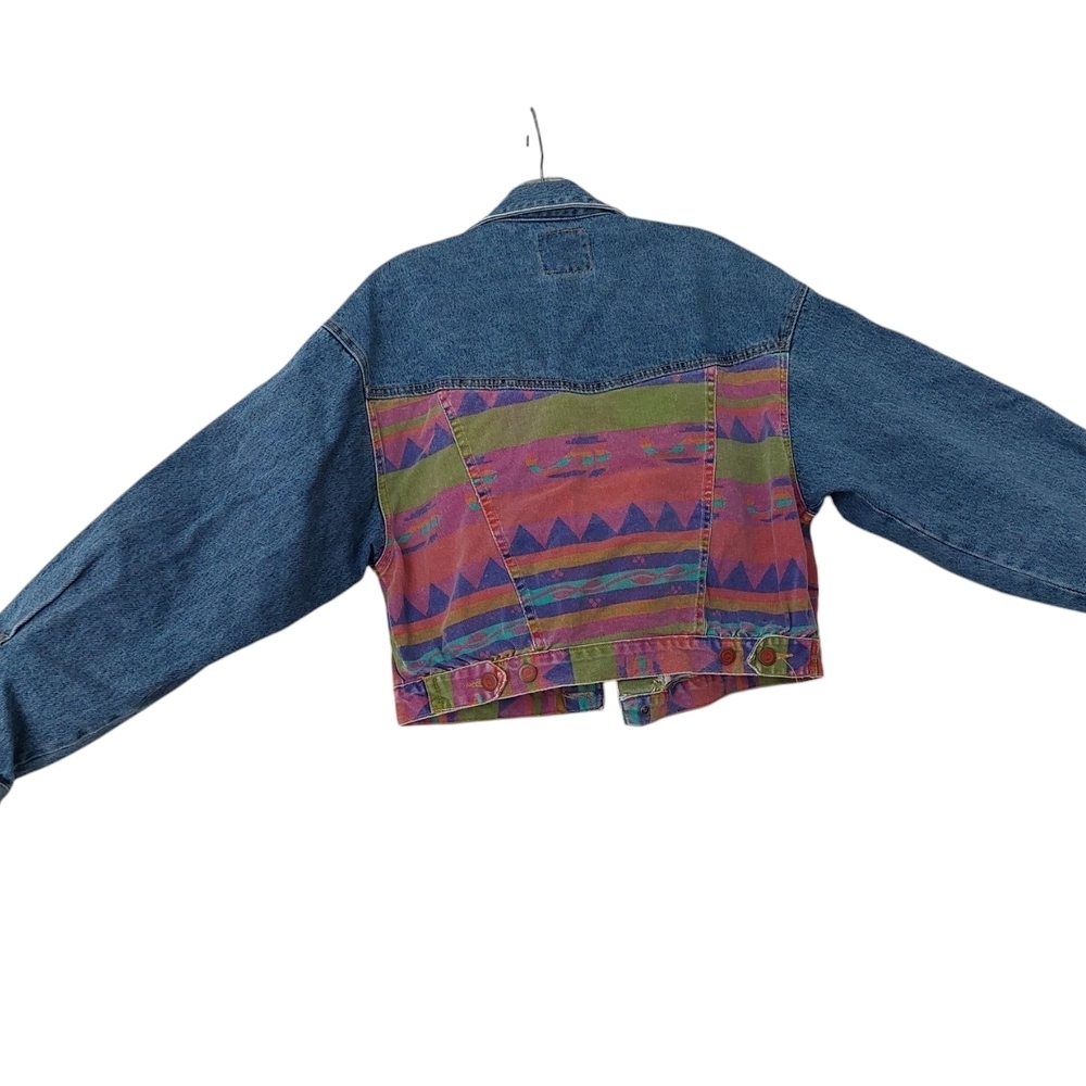 Colorful Denim Jacket with Patterned Design - Picture 2 of 7
